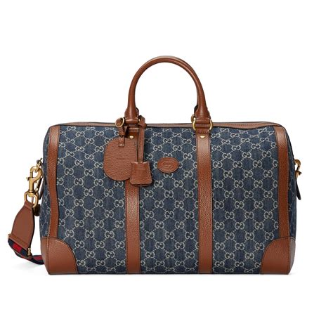 gucci duffle bag blue|Gucci duffle bag for cheap.